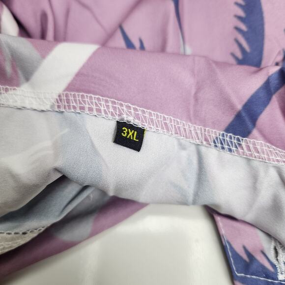 Men's Casual Short Sleeve Hawaiian Print Button Down Beach Shirt Size 3XL - Picture 6 of 6